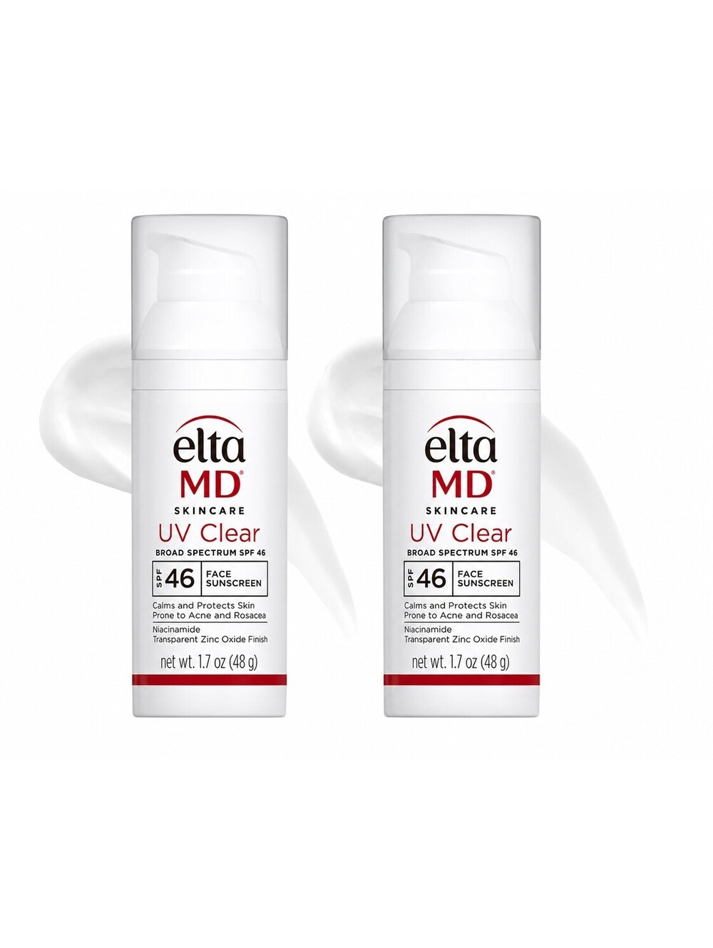 2x pcs EltaMD UV Clear SPF 46 Face Sunscreen 1.7 oz 48g NEW
